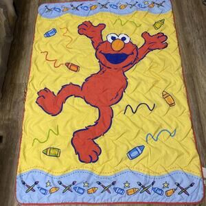 Sesame Street Elmo 54" Blanket Good Condition Used Color And Paint